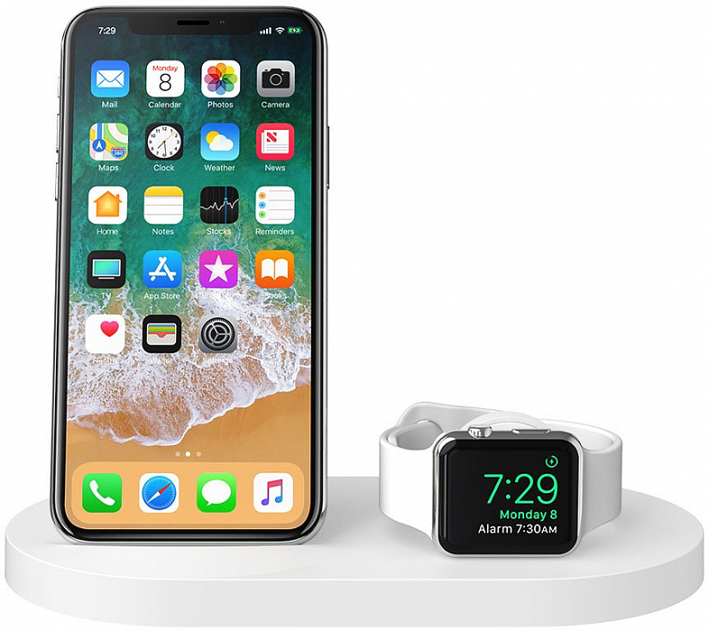 Беспроводная док-станция Belkin BoostUp F8J235vfWHT для iPhone/Apple Watch (White) купить в интернет-магазине icover