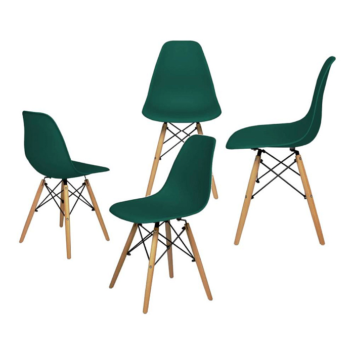 Комплект стульев Ridberg DSW EAMES 4 шт. (Deep Green) купить в интернет-магазине icover