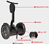Leadway 2 Wheel Balancing Electric Scooter (RM02D+) 1600W 12V - сигвей с ручкой (Black) купить в интернет-магазине icover