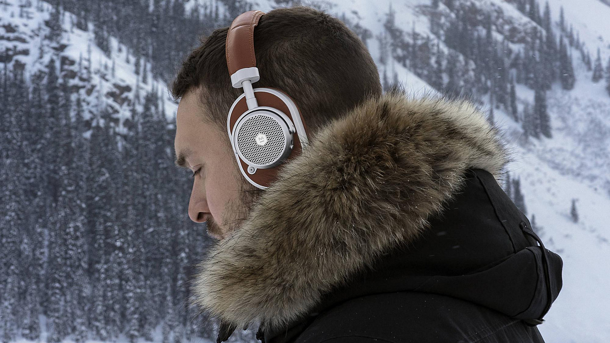 Bluetooth-наушники с микрофоном Master&Dynamic MW65 ANC (Silver Metal/Brown Leather) купить в интернет-магазине icover