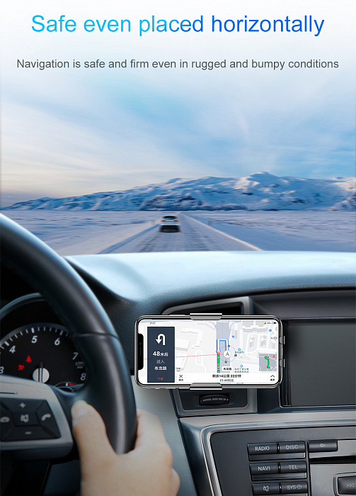 Автомобильный сенсорный держатель Baseus Smart Vehicle Bracket Wireless Charger (WXZN-01) для смартфона (Black) купить в интернет-магазине icover