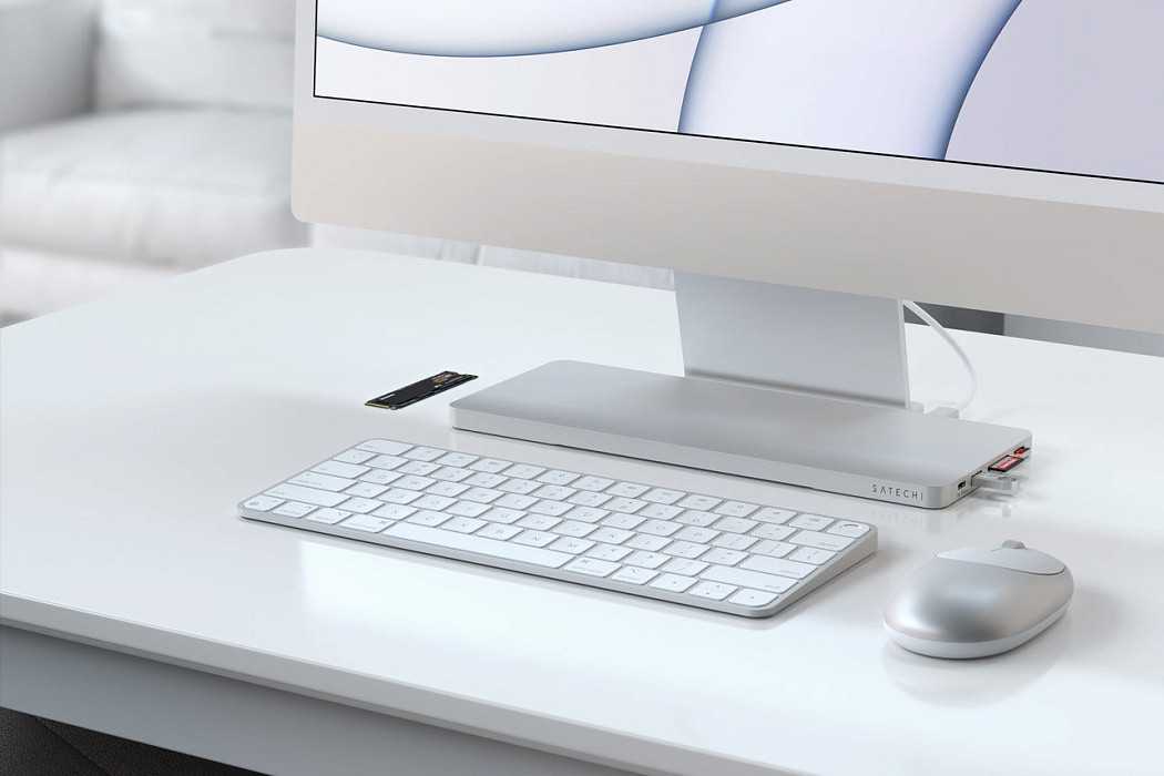 Док-станция Satechi USB-C Slim Dock для iMac 24" (Blue) купить в интернет-магазине icover