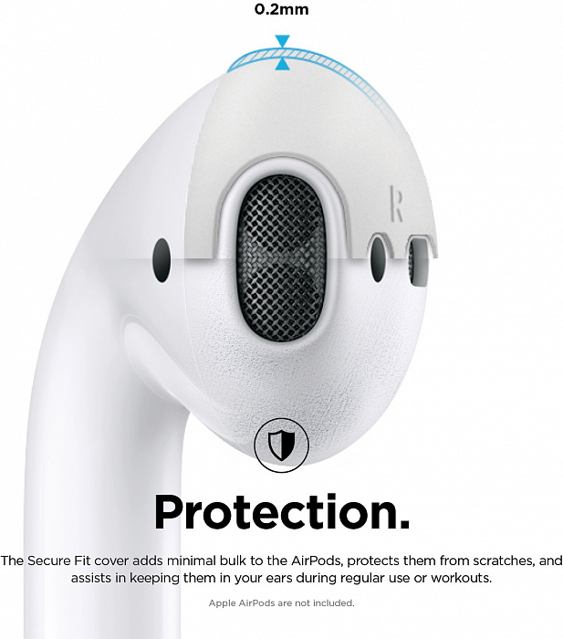 Держатель Elago Secure Fit (EAP-PADSM-DGYWH) для наушников Apple AirPods (Dark Grey/White) купить в интернет-магазине icover
