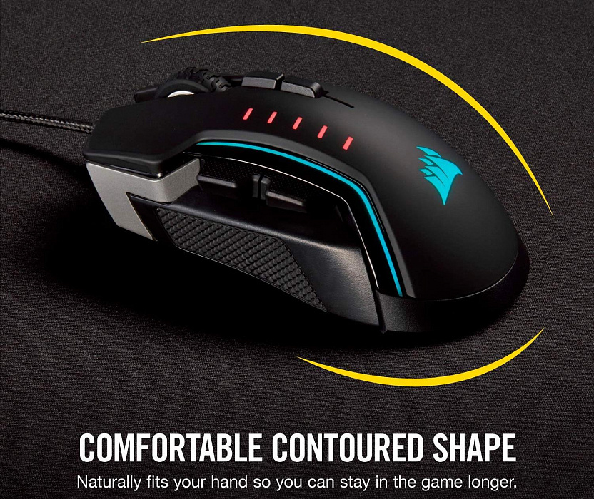 Игровая мышь Corsair Gaming Glaive RGB Pro CH-9302311-EU (Aluminum) купить в интернет-магазине icover