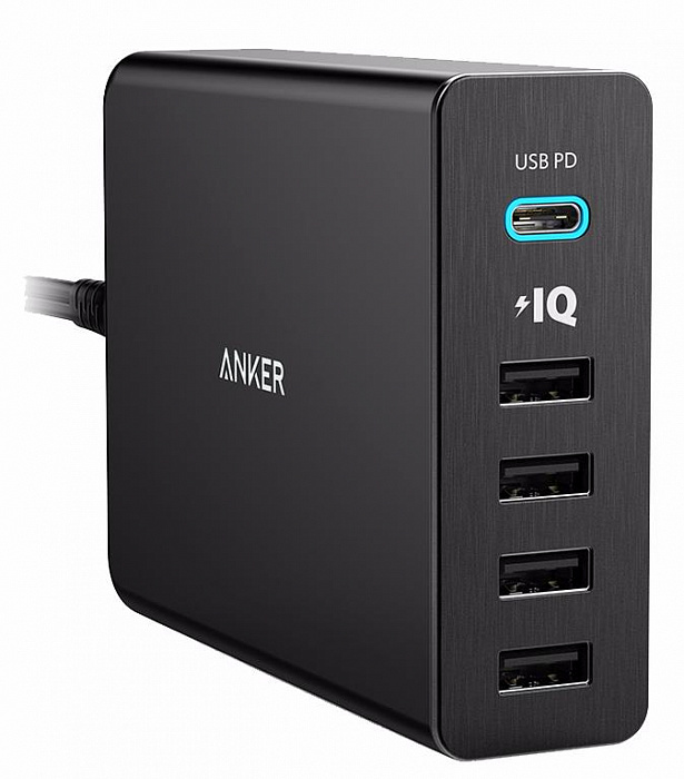 Сетевое зарядное устройство Anker PowerPort+ 5 USB-C A2053L11 (Black) купить в интернет-магазине icover