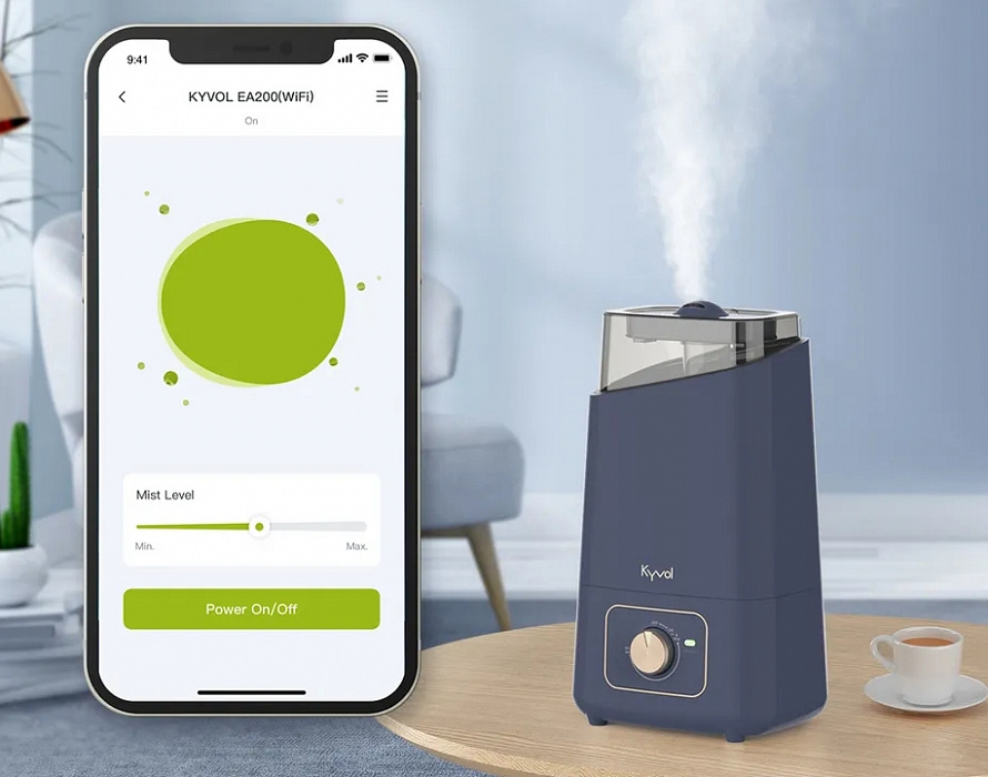 Увлажнитель воздуха Kyvol Ultrasonic Cool Mist Humidifier EA200 (Blue/Gold) купить в интернет-магазине icover