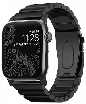 Ремешок Nomad Titanium для Apple Watch Series SE/6/2/3/4 42/44 mm (Black)