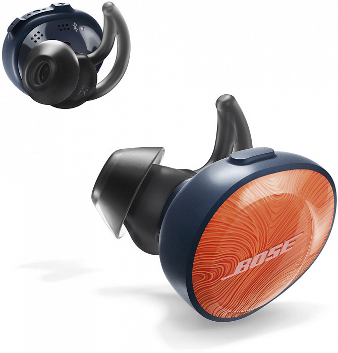 Bluetooth-наушники Bose SoundSport Free с микрофоном (Bright Orange) купить в интернет-магазине icover