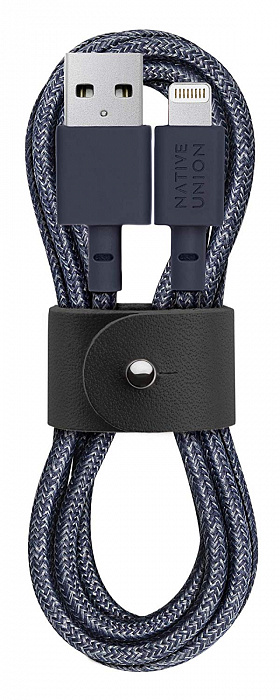 Кабель для iPhone, iPad Native Union Belt (BELT-KV-L-IND-2) USB to Lightning 1.2m (Indigo) купить в интернет-магазине icover