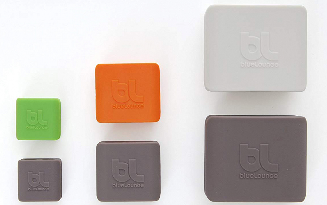 Клипсы-держатели для проводов Bluelounge CableClip Small BLUCC-SM (Grey/Green) купить в интернет-магазине icover