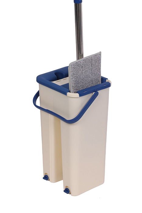 Швабра и ведро с отжимом Ridberg Hand-Free Scrape Mop Small (Blue) купить в интернет-магазине icover