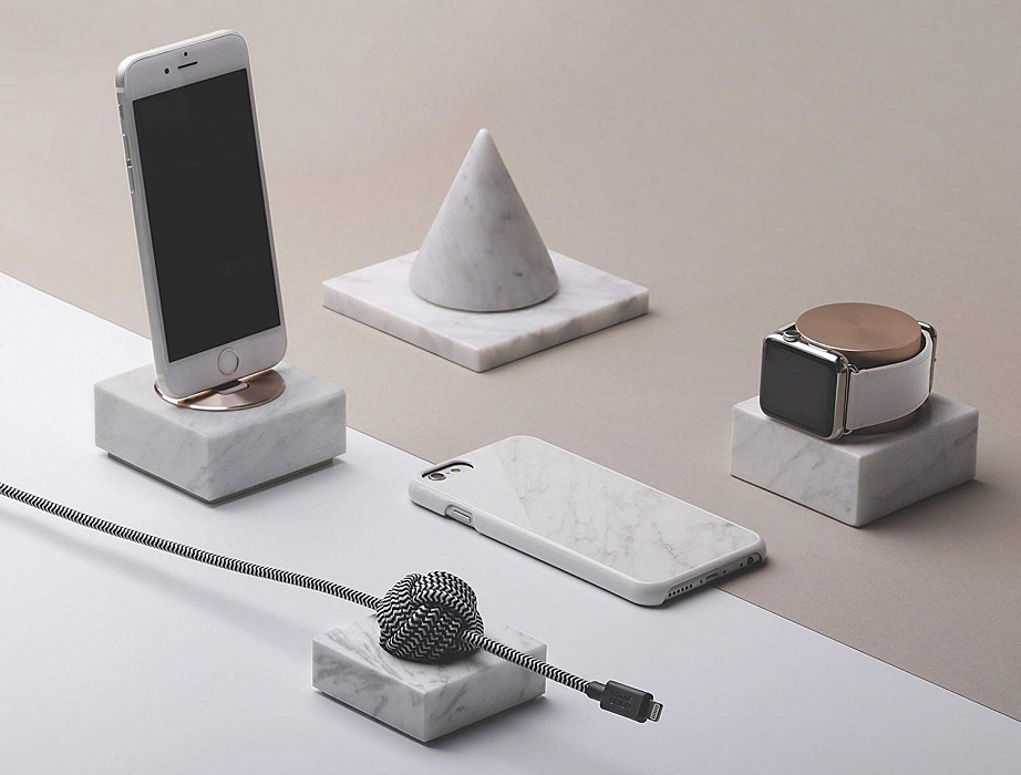 Док-станция Native Union Dock+ Marble Edition (DOCK+-IP-MB-WHT) для iPhone/iPod (White Marble) купить в интернет-магазине icover