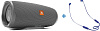 Портативная акустика JBL Charge 4 + наушники JBL T110BT (Grey/Blue) купить в интернет-магазине icover