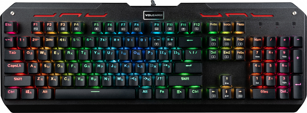 Игровая клавиатура Modecom Volcano Hammer RGB Outemu Red Switch K-MC-HAMMER-U-RED-RGB-RU (Black) купить в интернет-магазине icover