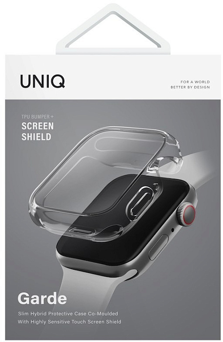 Чехол Uniq Garde (45MM-GARCLR) для Apple Watch 7 45 mm (Transparent) купить в интернет-магазине icover