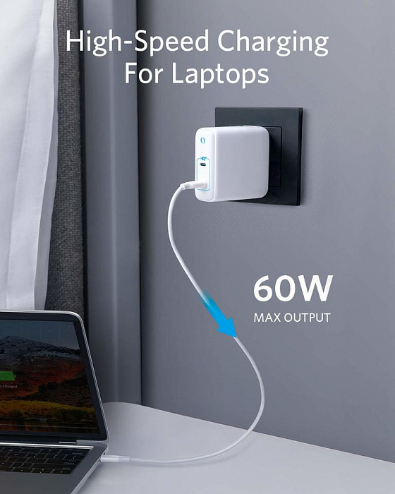 Сетевое зарядное устройство Anker PowerPort Atom III Duo USB-С (A2629H21) купить в интернет-магазине icover