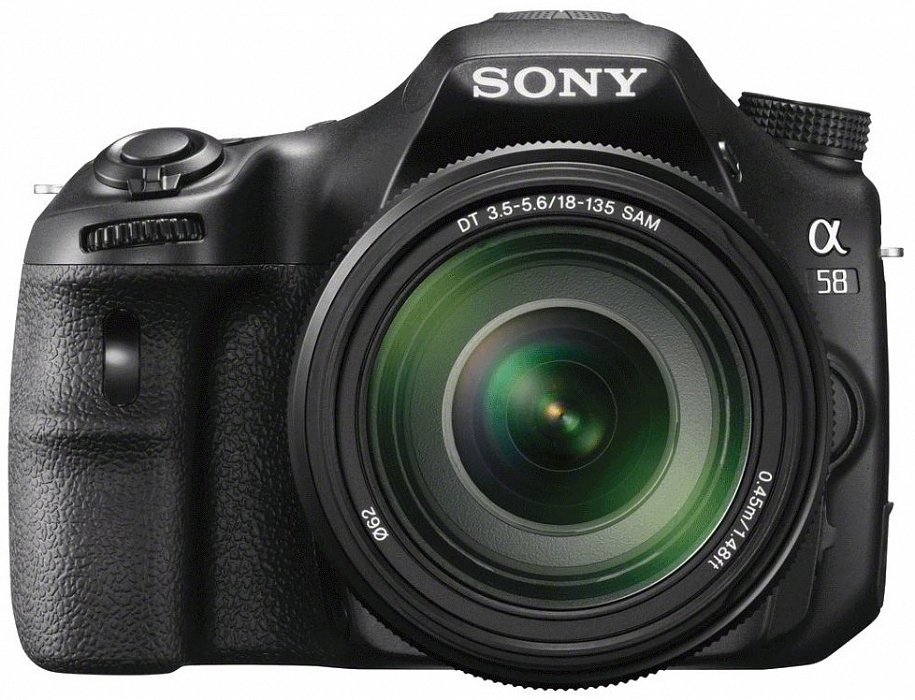 Фотоаппарат Sony Alpha SLT-A58 Kit (18-135 mm) Black купить в интернет-магазине icover