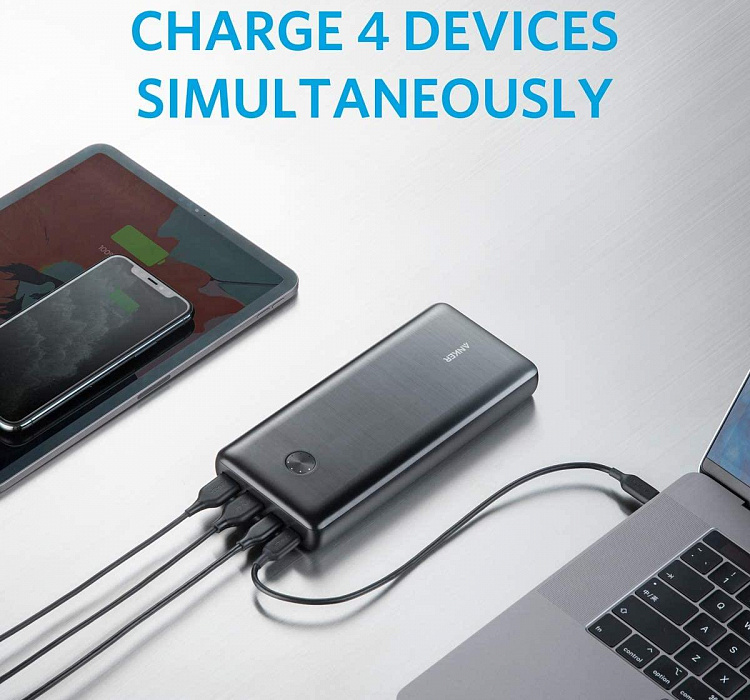 Внешний аккумулятор Anker PowerCore III Elite 25600 mAh A1291H11 (Black) купить в интернет-магазине icover