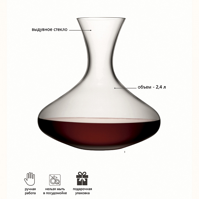 Графин для вина LSA International Wine 2.4 л купить в интернет-магазине icover