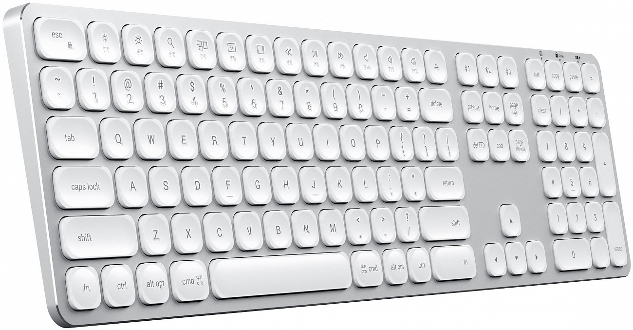 Беспроводная клавиатура Satechi Aluminium Bluetooth (ST-AMBKS-RU) русская раскладка (Silver) купить в интернет-магазине icover