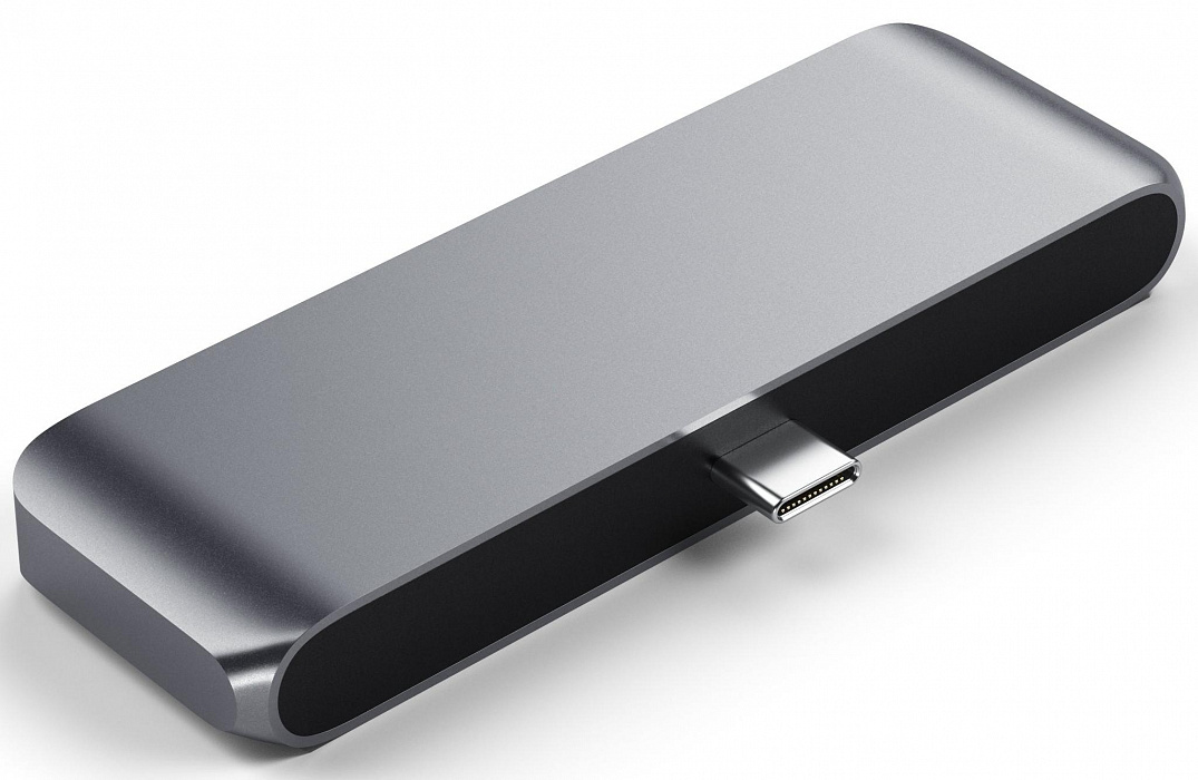 Адаптер-разветвитель Satechi Aluminum Type-C Mobile Pro Hub Adapter for iPad - Space Gray купить в интернет-магазине icover