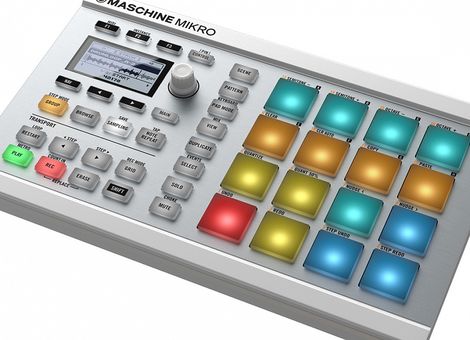Native Instruments Maschine Mikro Mk2 (MCI49409) - USB-аудиоинтерфейс (White) купить в интернет-магазине icover