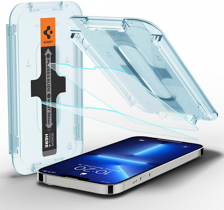 Защитное стекло Spigen Glas.tR EZ Fit Slim 2 Pack (AGL03385) для iPhone 14/13/13 Pro (Clear) купить в интернет-магазине icover
