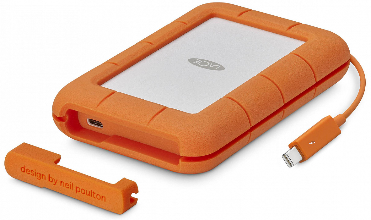 Внешний накопитель LaCie Rugged Thunderbolt USB-C HDD 2TB STFS2000800 (Orange) купить в интернет-магазине icover