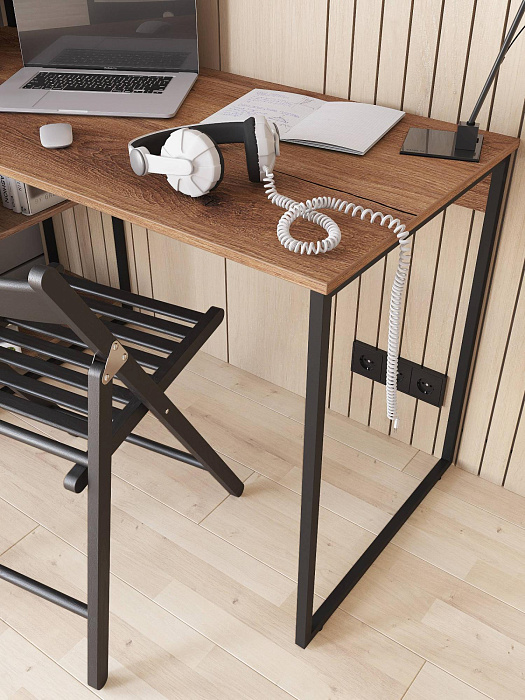 Стол-стеллаж лофт RIDBERG MEMPHIS (Dark Oak/Black) купить в интернет-магазине icover