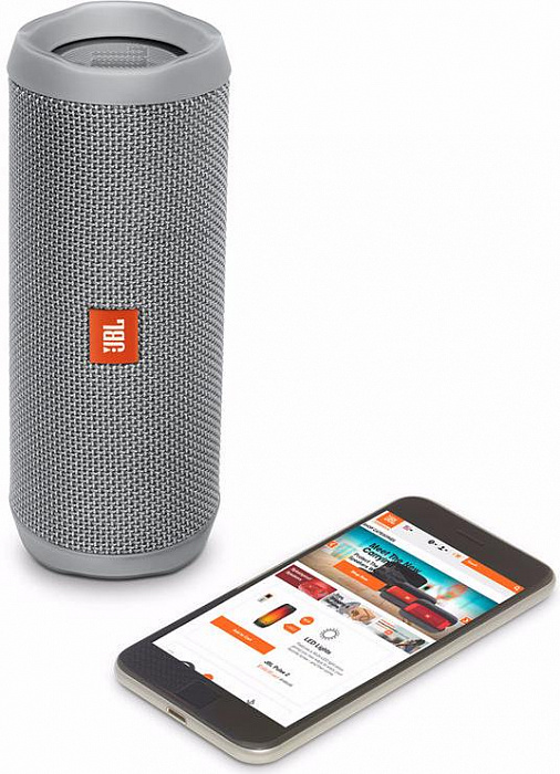 Беспроводная колонка JBL Flip 4 JBLFLIP4GRY (Grey) купить в интернет-магазине icover
