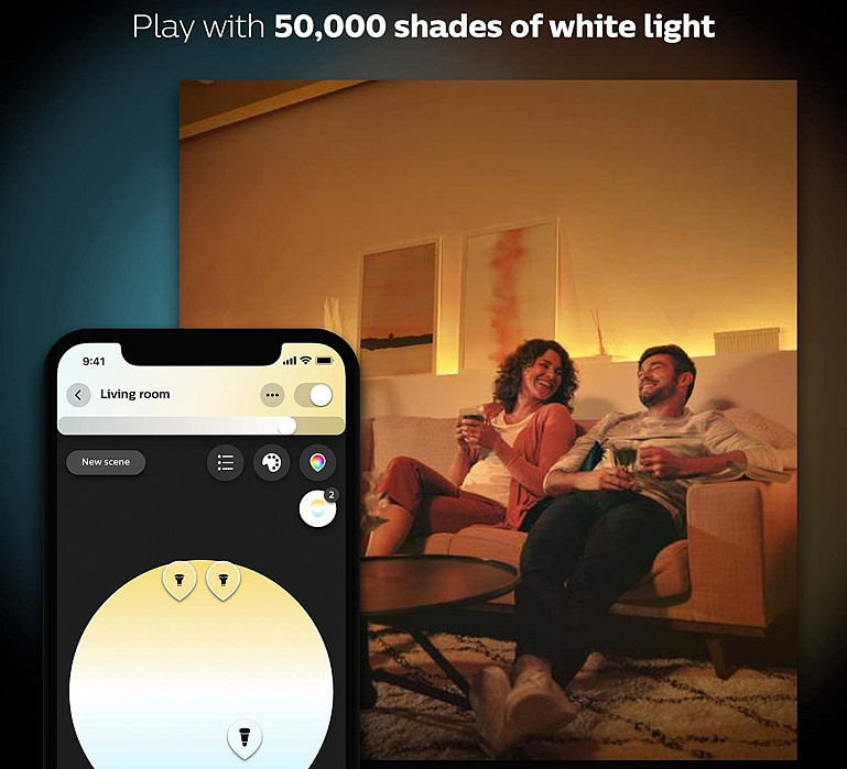 Умная светодиодная лампа Philips Hue White Ambiance GU10 (White) купить в интернет-магазине icover