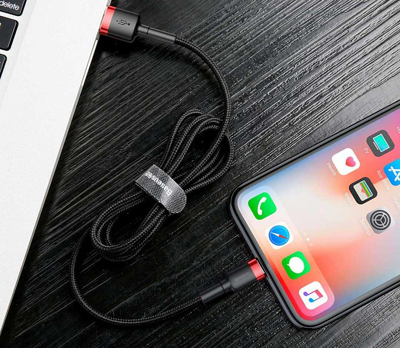 Кабель Baseus Cafule (CALKLF-R91) USB/Lightning 3m (Red/Black) купить в интернет-магазине icover