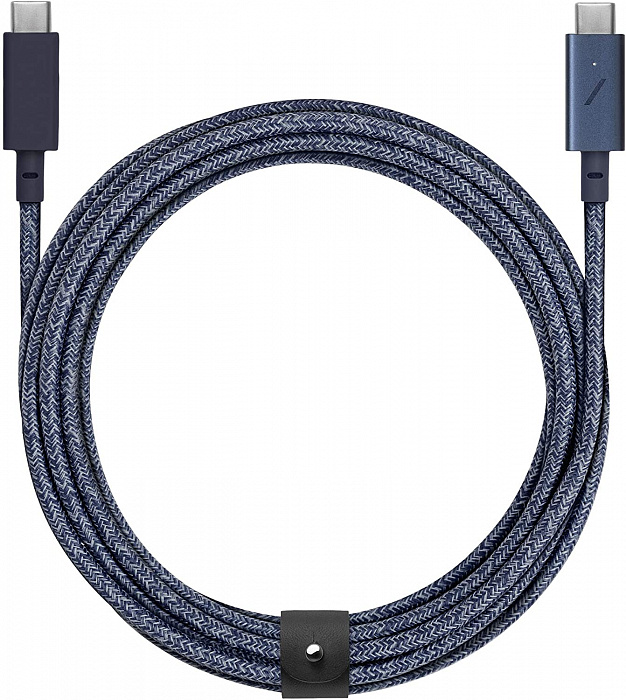 Кабель Native Union Belt (BELT-C-IND-PRO-NP) USB-C to USB-C 2.4m (Indigo) купить в интернет-магазине icover