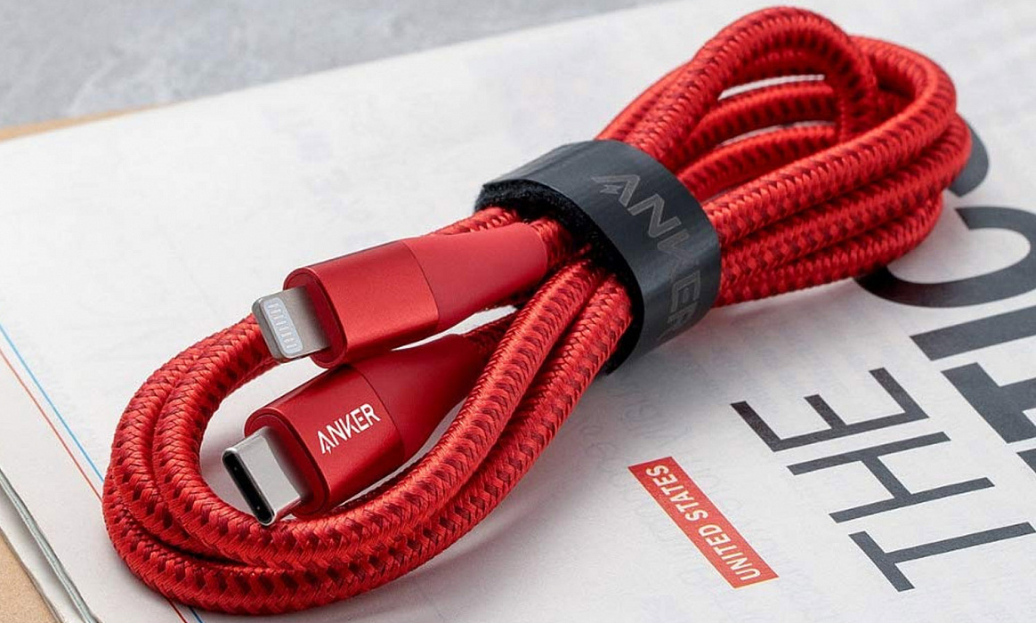 Кабель для iPod, iPhone, iPad Anker Powerline+ II (A8653H91) USB-C to Lightning 1.8m (Red) купить в интернет-магазине icover