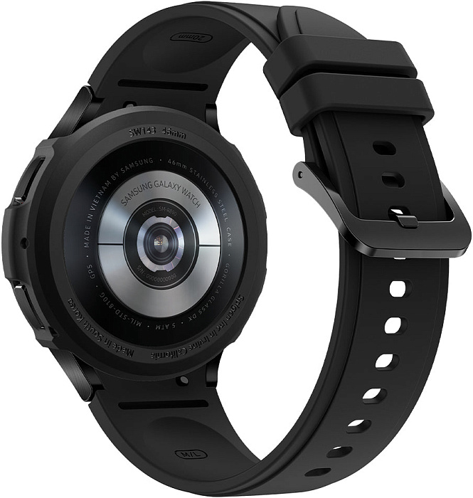 Чехол Spigen Liquid Air (ACS03140) для Samsung Galaxy Watch 4 Classic 46mm (Black) купить в интернет-магазине icover