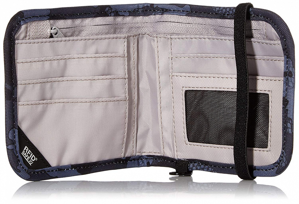 Кошелек Pacsafe RFIDsafe V100 (Grey Camouflage) купить в интернет-магазине icover