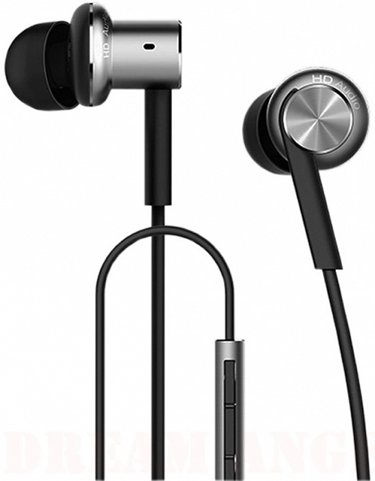 Xiaomi Piston 4 Hybrid Dual Drivers Earphones - внутриканальные наушники с микрофоном (Black/Silver) купить в интернет-магазине icover