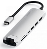 Хаб Satechi USB-C Slim Multi-Port Adapter ST-UCSMA3S (Silver) купить в интернет-магазине icover