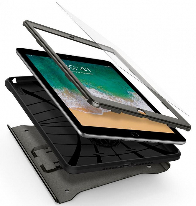 Чехол Spigen Pro Guard (053CS24090) для iPad 9.7 (Gunmetal) купить в интернет-магазине icover