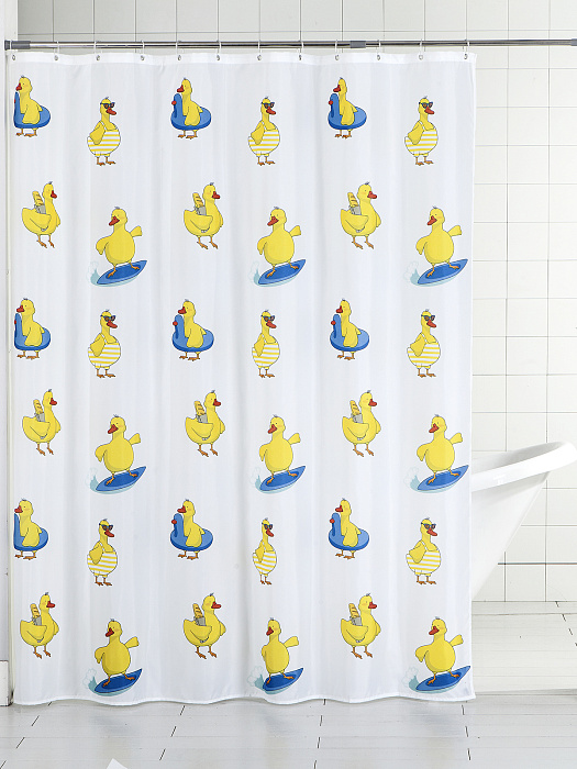 Штора для ванной комнаты Ridberg 180x200 см (Ducks) купить в интернет-магазине icover