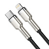 Кабель Baseus Cafule Metal (CATLJK-B01) USB-C/Lightning 2m (Black) купить в интернет-магазине icover