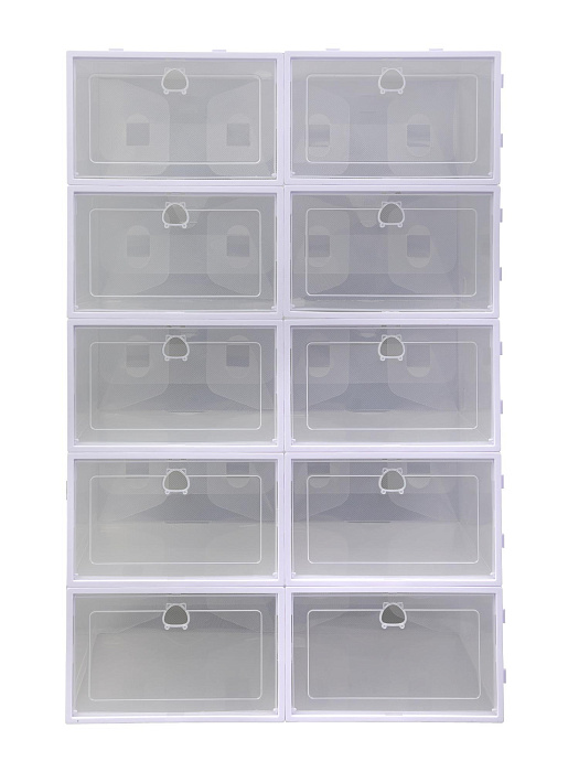 Коробки для хранения обуви Ridberg 20 шт (Transparent) купить в интернет-магазине icover