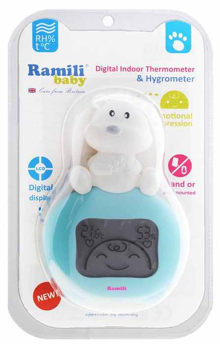 Термогигрометр Ramili Baby ET1003 (Blue) купить в интернет-магазине icover