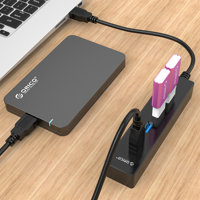 USB-концентратор Orico W8PH4 USB 3.0 (Black) купить в интернет-магазине icover
