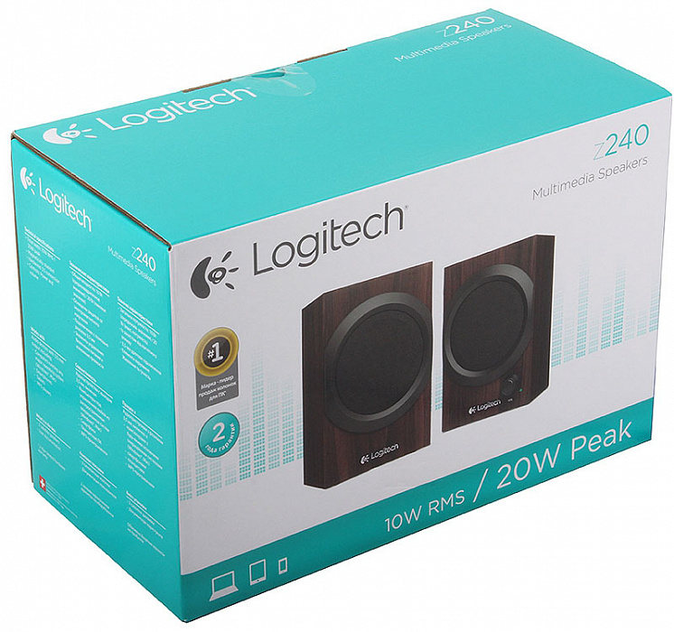 Акустическая система Logitech Multimedia Speakers Z240 980-000756 (Brown) купить в интернет-магазине icover