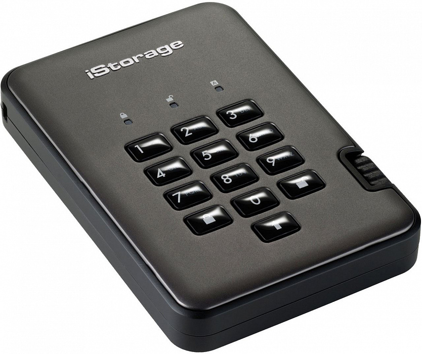 Внешний диск iStorage DiskAshur Pro 2 128Gb IS-DAP2-256-SSD-128-C-G (Graphite) купить в интернет-магазине icover