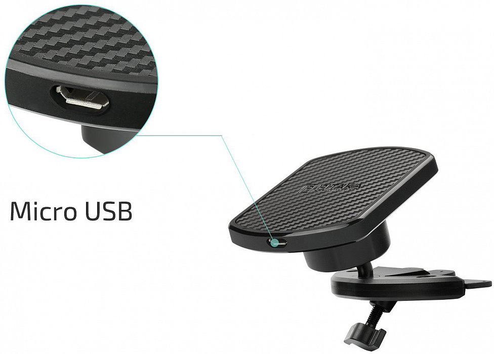 Автомобильный держатель Pitaka MagMount Qi CD (Black) купить в интернет-магазине icover