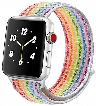 Ремешок COTEetCI W17 Magic Tape (WH5225-RB) для Apple Watch Series 2/3/4 38/40mm (Rainbow)