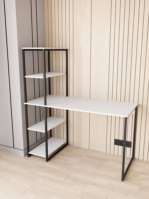 Стол-стеллаж лофт RIDBERG MEMPHIS (White/Black) купить в интернет-магазине icover