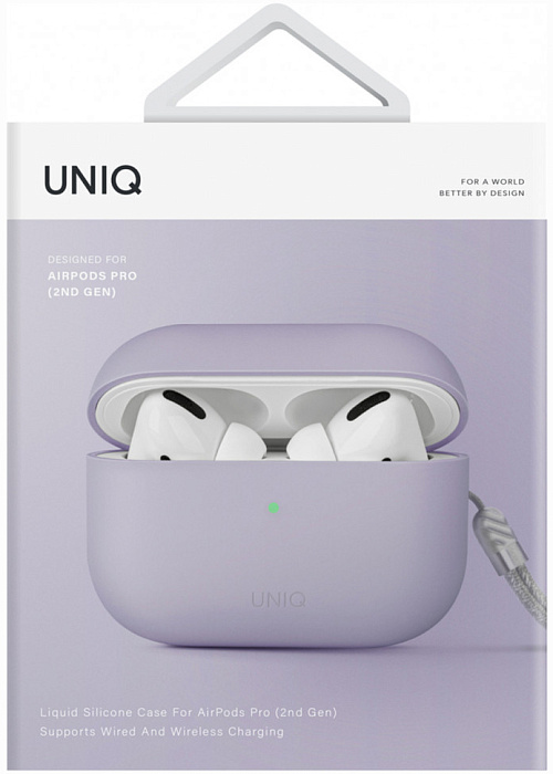 Чехол Uniq Lino (AIRPODSPRO2-LINOLAV) для Airpods Pro 2 (Lavender) купить в интернет-магазине icover